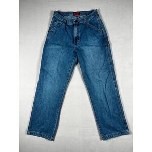 Vintage Chaps Carpenter Jeans Mens 32x31 Blue Light Wash Cotton Straight Denim